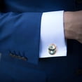 thumbnail image 4 of PhooArto Men's Classic Stainless Steel, Ocean Whale on Wood Board Cufflinks Business Wedding Shirts, Rose Gold, 4 of 7