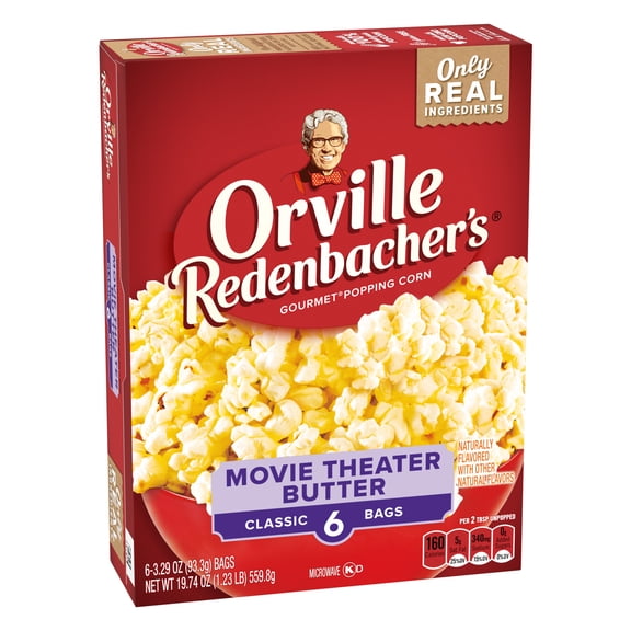 Orville Redenbacher’s Microwave Popcorn, Movie Theater Butter Flavor, 3.29 oz., 6-Count