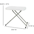thumbnail image 2 of Elon Folding Table - Granite White - Height Adjustable - 26 Inch - TV Tray - Commercial Grade Laptop Table, 2 of 11
