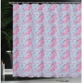 thumbnail image 3 of Ambesonne Botanical Shower Curtain, Psychedelic Citruses Art, 69"Wx70"L, Pale Fuchsia Purpleblue, 3 of 4