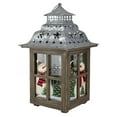 thumbnail image 2 of Northlight Rustic Wooden Snowman "Sweet Home" Pillar Candle Christmas Lantern - 16.5", 2 of 5
