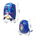 thumbnail image 2 of 2Pcs Kids Carry On Luggage Set, Backpack & Rolling Suitcase for Travel, Astronaut, 2 of 9