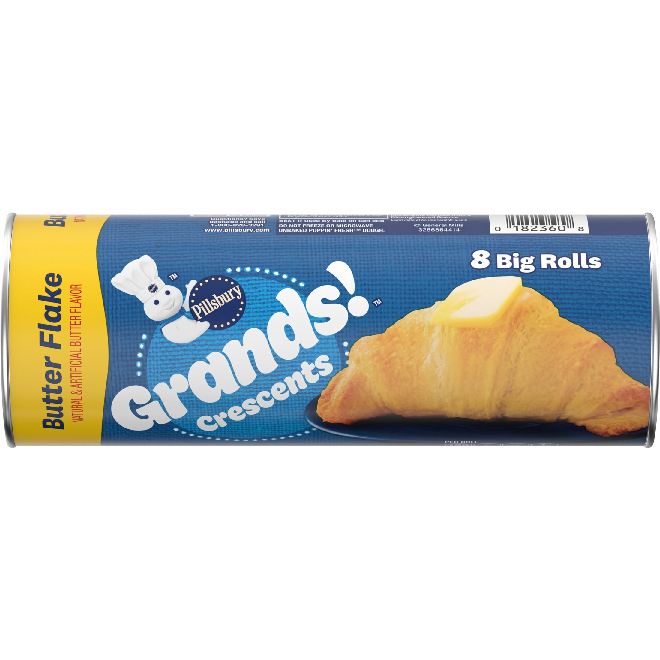 Pillsbury Grands! Crescent Rolls, Butter Flake Canned Pastry Dough, 8 Big Rolls, 12 oz