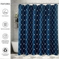 thumbnail image 5 of Blue Shower Curtain for Bathroom Geometric Shower Curtain with Heavy Duty Water Repellent Bath Decor for Showers Bathtubs, 72 x 72 inch, Navy Blue, 5 of 6