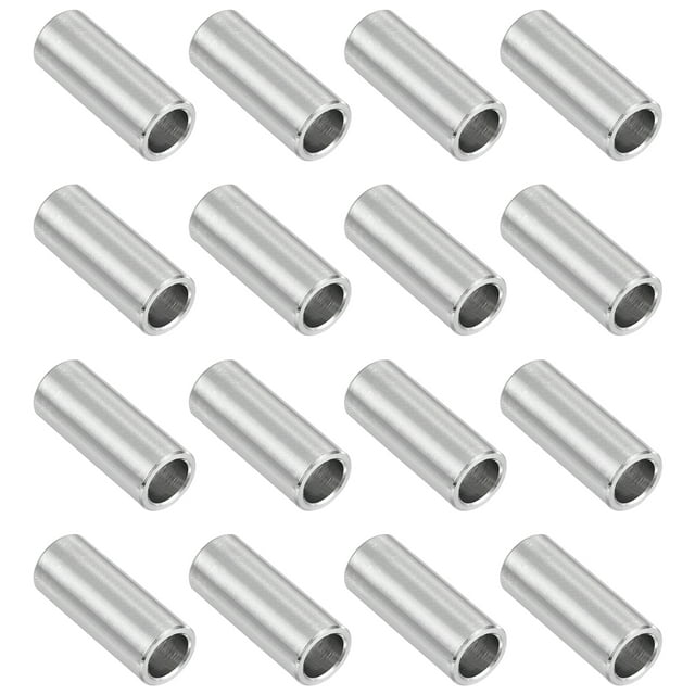 16 Pcs Entretoises en Acier Inoxydable 304 3/8 Pouces OD x 9/32 Pouces ID x 1 Pouces Longueur(10x7x25mm) Vis Support de Bague Finition Simple Non Filetée Entretoises Rondes en Métal pour Vis M7 Boulons et Tiges