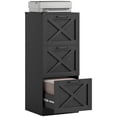thumbnail image 1 of HOMCOM 3 Drawer File Cabinet, Filing Cabinet Fits Letter/A4 Size, Black, 1 of 10