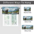 thumbnail image 6 of Forest Bear Cabin Curtains Valances for Home Decor Misty Mountains Jungle Rainforest Stream River Natural Landscape Window Treatment Valance Curtains for Bathroom 54 by 18 in, 1 Panel, 6 of 6