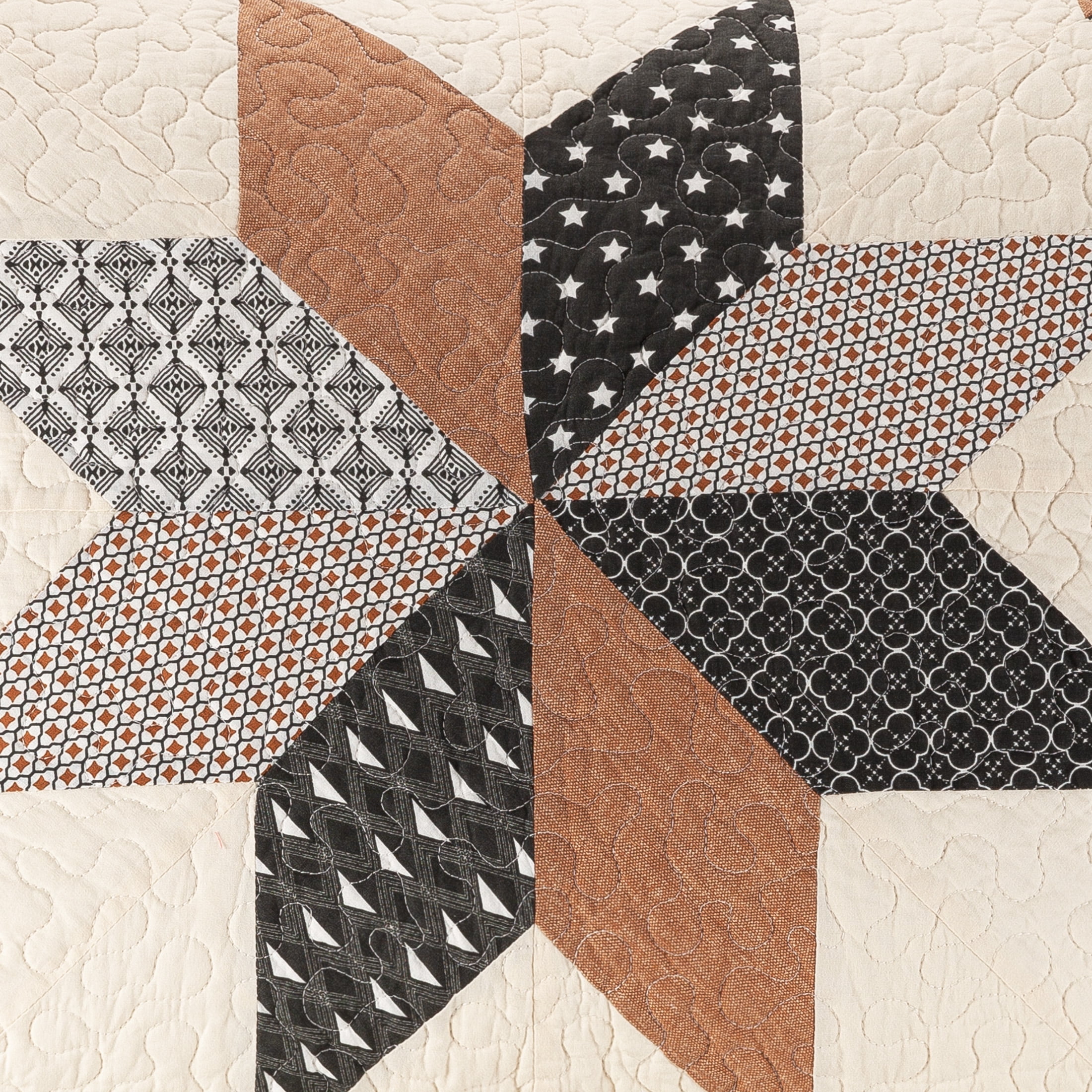 Better Homes & Gardens Starburst Patchwork Cotton Quilt, King Bedding