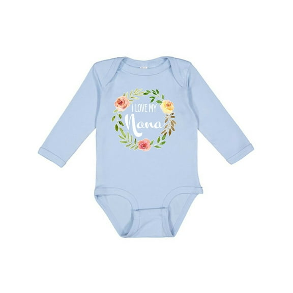Inktastic I Love My Nana- Flower Circle Boys or Girls Long Sleeve Baby Bodysuit