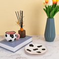 thumbnail image 4 of Cow Mug, Ceramic Coffee Mug with Saucer Set, Cute Cup Unique Irregular Design for Office , 10oz/300ml (Small Cow), 4 of 5