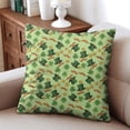 thumbnail image 3 of Linen Pillow Covers,St. Patrick's Day and Mustaches Throw Pillow Covers 16x16 Set Of 4,Decorative Summer Pillow Covers for Living Room Sofa Couch, 3 of 5