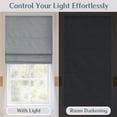 thumbnail image 5 of Belmar Washable Cordless Roman Shades,Double Tone Color Jacquard Textured Woven 27x64"Pewter, 5 of 7