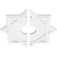 thumbnail image 2 of 18"OD x 4"ID x 10"C x 1"P Axel Architectural Grade PVC Contemporary Ceiling Medallion, Two Piece, 2 of 4