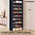 thumbnail image 3 of Zapatera De 9 Niveles Closet Plegable para Calzado Y Prendas De Vestir Estante Organizador Ajustable Armario Multiusos Mueble Rack Apilable Recamara, 3 of 7