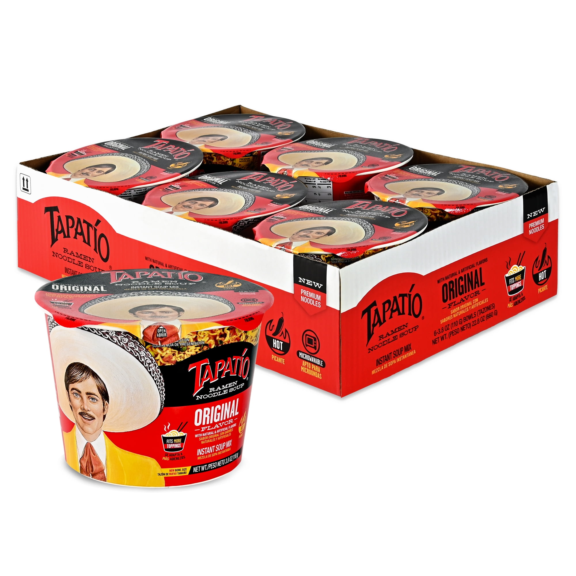 Tapatio Spicy Ramen Original Bowl, 3.8 oz