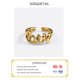 thumbnail image 2 of Anillos de Color Sivler para mujer, letras de amor, Color dorado, joyería de moda para boda, Anillos antiguos ajustables grandes, Anillos, 2 of 2