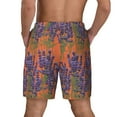 thumbnail image 4 of Goofa Lavender Flowers Printed Men's Swim Trunks Board Shorts Quick Dry Mens Swimming Trunks with Compression Liner,Breathable Fit Hawaii Beach Shorts-3X-Large, 4 of 9