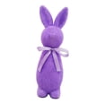 thumbnail image 3 of Easter Bunny Figurine Flocked Rabbit Statue Decorative Foam Material for Home Office Spring Decor, 3 of 8