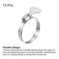thumbnail image 3 of Worm Gear Hose Clamp, 15pcs 1 1/4"-1 3/4" Key Type Adjustable Stainless Steel Hose Clamps for Securing Hose, 3 of 5
