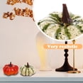 thumbnail image 4 of Halloween Fall Harvest Fake Small Pumpkin Crooked Shape Decoration for Window Display Desktop Ornament Green, 4 of 5