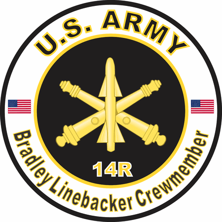 3.8 Inch U.S. Army MOS 14R Bradley Linebacker Crewmember
