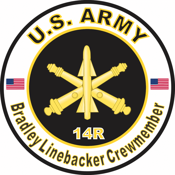 3.8 Inch U.S. Army MOS 14R Bradley Linebacker Crewmember