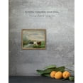 thumbnail image 3 of Drsoum Canvas Wall Art Vintage Classical Framed Paints Pastel Valley Cow Farm Field Landscape Nature Wilderness Room Decor for Hallway - 8x10in Natural Framed, 3 of 6