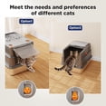thumbnail image 5 of GOCAPTAIN Cat Litter Box Litter Box – Stainless Steel Large High Sided with Lid, Non-Stick, Odor Resistant & Leak-Proof, Anti-Slip Bottom, Easy Clean Metal Tray – for All Cats – Light Black, 5 of 9