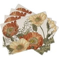 thumbnail image 2 of Vintage Flowers Placemats for Dining Table Rust Orange Yellow Floral Sage Leaves Decorative Heat-Resistant Washable Linen Rustic Retro Farmhouse Table Mats 12x18 Inch for Home Kitchen Use Set of 4, 2 of 6