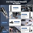 thumbnail image 3 of Aspiradora de mano inalámbrica para coche Lovyi, 2 en 1, recargable, con soplador, pequeña, con 6000 Pa de potencia de succión, portátil y con plumero., 3 of 5