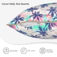 thumbnail image 5 of KLL Palm Leaves Decorative Throw Pillow Covers Velvet Soft for Couch Sofa Bedroom Living Room Outdoor - 20"x20", 5 of 8