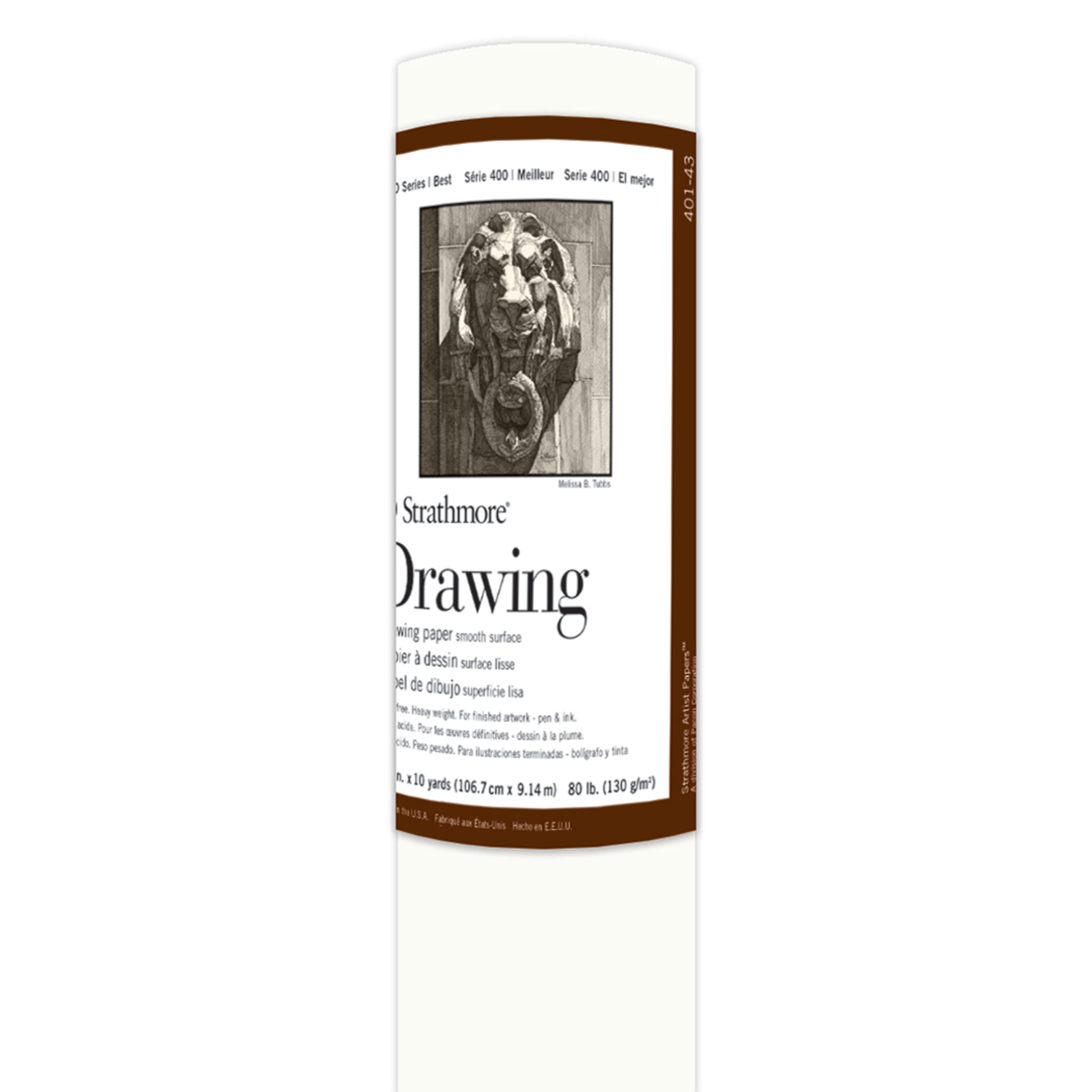 Strathmore Fine Art Paper Roll, 400 Series, Drawing, Smooth, 42in x 10