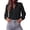 Black, variant on PRETTYGARDEN Women's Floral Embroidered Button Down Shirts | Ladies Dressy Fall Blouses, Long Sleeves, Ruffle Neck, Elegant Boho Eyelet Tops for Work, Business & Spring Casual Outings