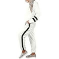 thumbnail image 4 of Avamo Sweatsuit for Women 2 Piece Outfits for Womens Crewneck Track Suit Suit Sweatshirts Pullover Tops+Jogger Pants With Drawstring White S, 4 of 5