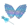 thumbnail image 2 of 2 uds., conjunto y varitas de hadas para niñas y , disfraz de ala de y azul Sunnimix  Ala de vestuario, 2 of 8
