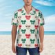 thumbnail image 2 of Fotbe Retro bows Camisa Hawaiana para Hombre Unisex – Camisa Casual de Verano con Botones de Manga Corta de Algodón y Lino,Medium, 2 of 7