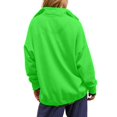 thumbnail image 5 of Pullover Sweatshirts for Women Comdrip Sweatshirt for Women Oversized Casual Long Sleeve Button Neck Pullover Tops Fashion Outfits Clothes Womens Sweatshirts Trendy Green 2XL, 5 of 7