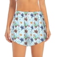 thumbnail image 2 of Balery Turtle Pantalones cortos deportivos para mujer con forro y dos bolsillos, elásticos, para entrenamiento, gimnasio, yoga-XX-Large, 2 of 7