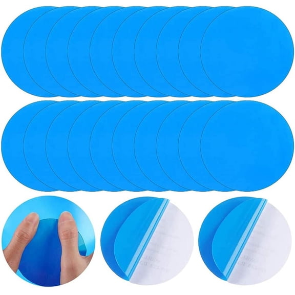 SPRING PARK 20Pcs Self-Adhesive PVC Repair Patches, Vinyl Pool Liner Patch Boat Repair Vinyl Rubbers for Inflatable Boat Raft