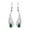 Green, variant on Classic Teardrop Shaped Synthetic Red Coral Sterling Silver Fishhook Dangle Earrings