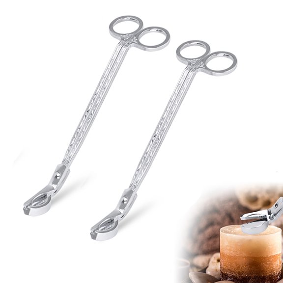 Candle Wick Trimmers, Stainless Steel Wick Clipper Cutter Wick Catcher, Candle Accessory Set Candle Care Tools for Candle Lover, Silver