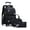 Dark Black, variant on lvyH Rolling Backpack 3pcs Wheeled Backpack Lightweight Schoolbag Set with Lunch Bag Pen Case,Purple