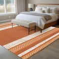 thumbnail image 6 of Vintage Burnt Orange Striped Area Rug 5x7 Washable Rug Non Slip Farmhouse Modern Stripes Boho Large Area Rug Soft Stainresistant Indoor Floor Carpet for Living Room Bedroom Office Dining Room Nursery, 6 of 9