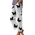 thumbnail image 1 of Pantalon Décontracté Pliable Extensible à Poches Imprimé Mode Printemps et Été pour Femmes (5), 1 of 4