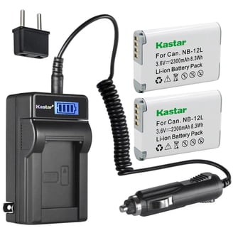 Kastar Battery (X2) & LCD Slim USB Charger for Canon NB-13L NB13L CB-2LH and Kastar Battery (X2) & LCD Slim USB Charger for Canon NB-13L NB13L CB-2LH and