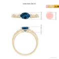 thumbnail image 6 of ANGARA Natural 1.5 ct London Blue Topaz Ring with Diamond Accents in 14K Yellow Gold for Women (Size-8x6mm) | November Birthstone, Anniversary, Jewelry Gift for Women | Natural London Blue Topaz Ring, 6 of 11