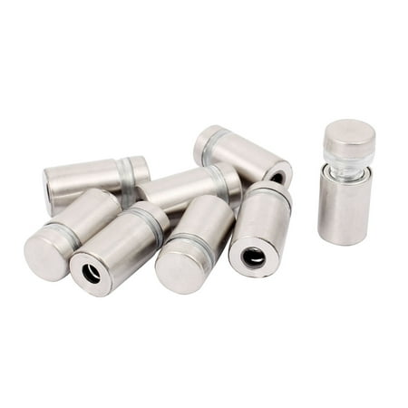 Uxcell 12mmx22mm Stainless Steel Glass Standoff Pin Fixing Mount Bolt 8pcs
