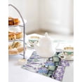thumbnail image 4 of Purple Flowers Kitchen Dish Towels for Drying Dishes Set of 3, Weeping Spring Floral Truck Butterfly Wooden Waffle Weave Microfiber Hand Tea Bathroom Towels Quick Dry & Absorbent Towel 12x12, 4 of 7