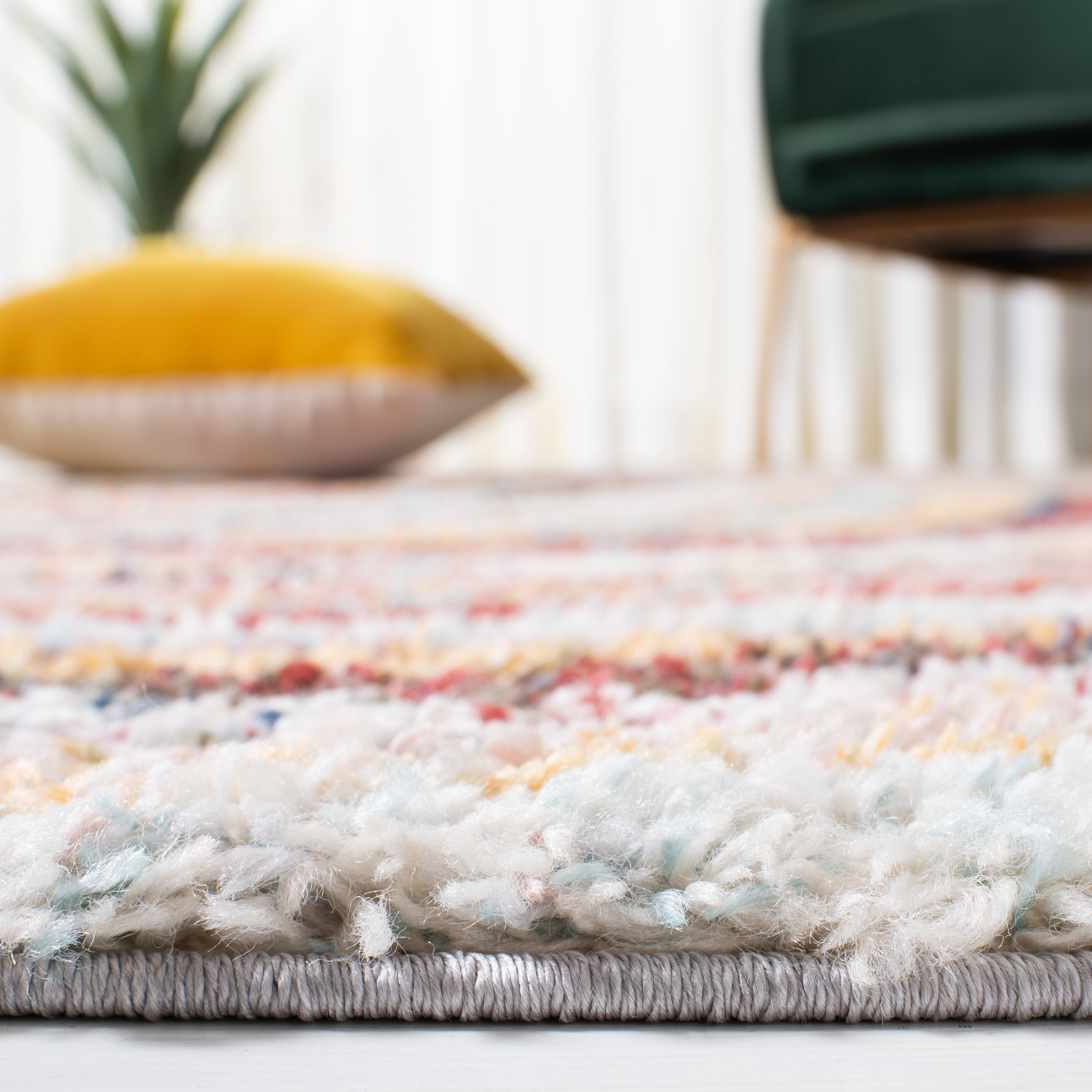 SAFAVIEH Calista Kyler Abstract Area Rug, Rust/Gray, 6'7" x 6'7" Square