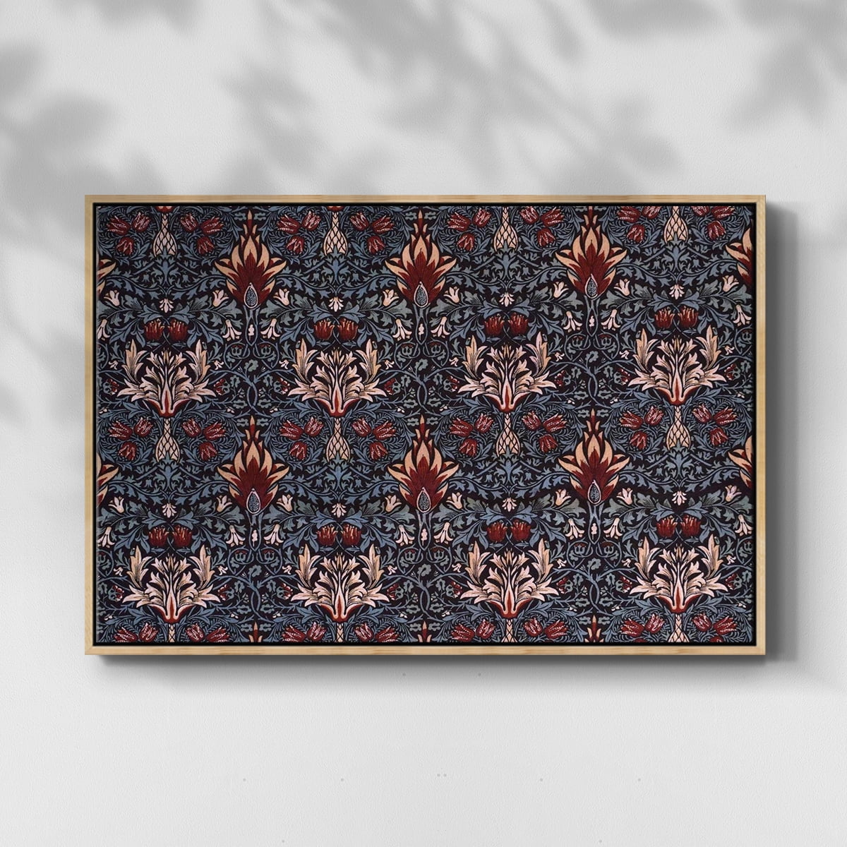Vintage Abstract Print-LVII Framed in Natural Wood Wood Gallery Wrapped Canvas 27 in. x 41 in.
